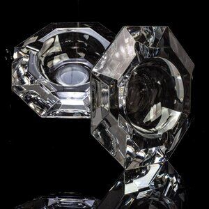 Crystal Ashtrays | Beautiful Set from Val St. Lambert | Elegant Home Decor
